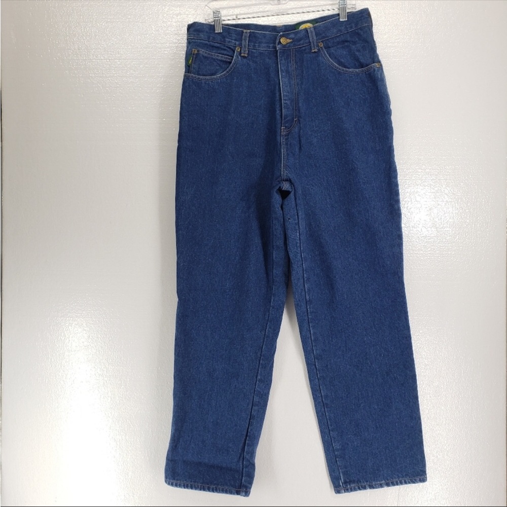 Cabela's Womens 16 Reg Flannel Lined Jeans Blue Medium Wash Cotton 33x30